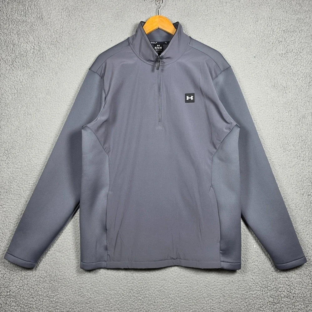 Under‎ Armour Sweater Mens Sz XL Golf UA Drive Pro Storm Hybrid Half Zip Loose